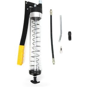 Grease Gun, 6PSI Grease Gun Visible Transparent Tube Portable Auto Car Tool Accessory Clear Tube Grease Gun