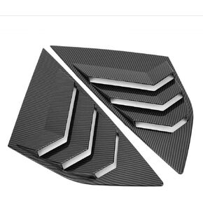 Window Scoop Louvers Cover,Carbon Fiber Rear Window Louver Shutter Vent Fits for ST RS MK3