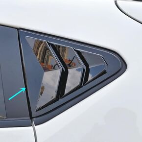 New 2pcs Racing Side Rear Quarter Window Louvers for Subaru Crosstrek GU 2024 Impreza Hatchback (Glossy Black)