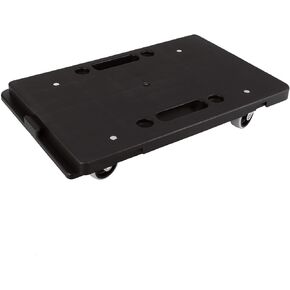 LANIAKEA 2 Pack Furniture Dolly, Small Dolly with Wheels, 16.3 x 11 inch Furniture Moving Dolly 4 Wheels Heavy Duty Mini Dolly, Portable Flat Dolly Moving Cart for Moving, 500 Lbs Capacity (Black)