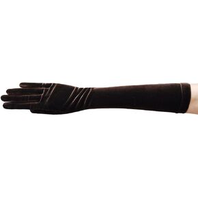 Stretch Velvet Gloves Below-The-Elbow Length 8BL