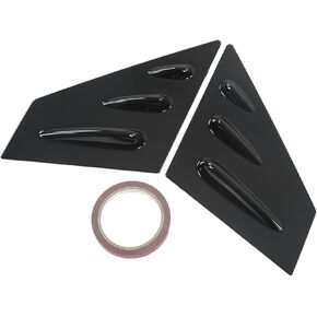 2pcs Front Window Scoop Louvers Cover,KIMISS Side Window Louvers ABS Rearview Mirror Side Spoiler Replacement for WRX STI 2015‑2021(Carbon Fiber)