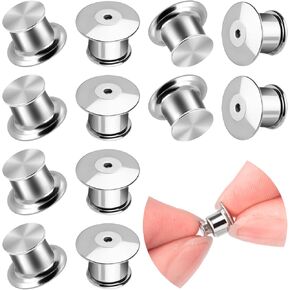 YGAOHF 60PCS Locking Pin Backs for Enamel Pins, Secure Pin Backs, Copper Pin Backs Locking, Silver Pin Keepers Locking Clasp, Pin Locks for Backpack, Brooches, Pins, Insignia, Name Tag, Display Books