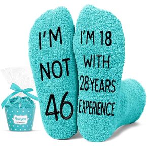 HAPPYPOP 46th Years Old Birthday Gifts for Women - Socks for 46 Year Olds, Gift Ideas for 46 Year Olds, Best Gifts for 46 Year Old Woman