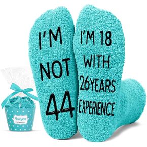 HAPPYPOP 44th Years Old Birthday Gifts for Women - Socks for 44 Year Olds, Gift Ideas for 44 Year Olds, Best Gifts for 44 Year Old Woman