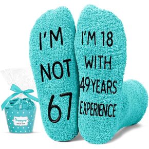 HAPPYPOP 67th Birthday Gifts Ideas for Women - Socks for 67 Year Old Woman, 67 Year Old Gifts for Her, 67th Birthday Gifts for Female