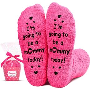 HAPPYPOP Pregnancy Gifts for Pregnant Women - Socks for Expecting Mom, Expecting Mother's Day Gifts Mom To Be Gifts for First Time Moms Friends