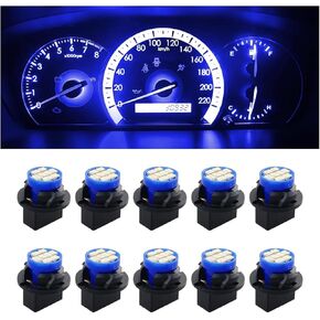 10PCS T10 194 168 Car Dash Instrument LED Light Bulbs with Twist Lock Socket, Bright Panel Gauge Cluster Dashboard Light Bulbs, Car Interior Replacement Bulbs for Map Dome Lights (Pink&Purple)