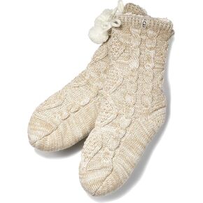 UGG Women's Pom Pom Fleece Lined Crew Sock