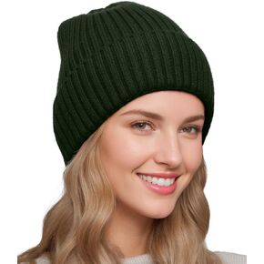 Satin Lined Beanie for Women Men, Womens Silk Lined Beanies, Wool Knit Cuffed Warm Winter Hats Skull Cap
