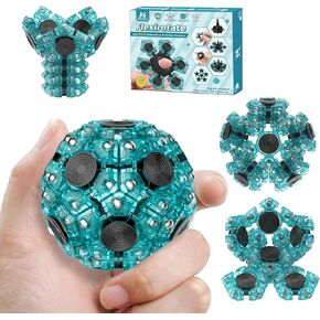 Sphere Magnetic Fidget Toys Adults, Splicing & Turning Fidget Building Toy & Rotate Sensory Fidget Toy Set, Teen Boy Girl Gifts & ADHD Tool Desk Cool Gadgets Toys for Officee Stress Relief
