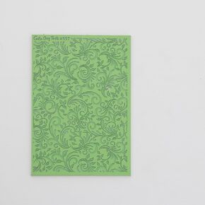 GOTO CLAY TOOLS Ornamental Texture sheets for polymer clay with Cutters, Achieves The Same Texture as a Polymer Clay Roller, Floral vine Texture mat for polymer Clay – TM-557