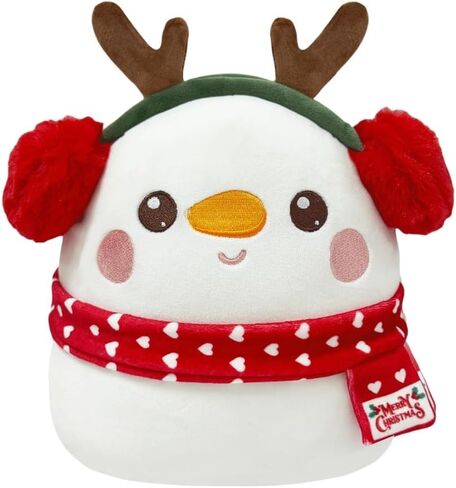 2024 Christmas Plush Toys, 10" Cute Reindeer Plushie for Fans Gift, Soft Christmas Stuffed Animal Pillow for Kids and Adults in Saudi Arabia