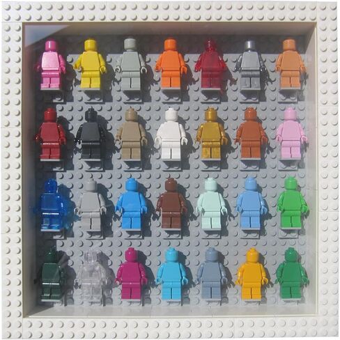Building block photo framemini character display cabinet Memorabilia Display Case for Figures dustproof desktop wall mounted minifigure display case display Holds Up to 28 Figures(pf28yb) in Saudi Arabia
