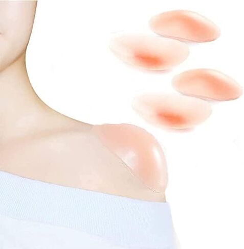 Shoulder Pads for Womens Clothing, Invisible Shoulder Pads with Velcro, Anti-Slip Shoulder Pads for Dresses, Breathable Shoulder Enhancer Reusable (Transparent/Pink) in Saudi Arabia