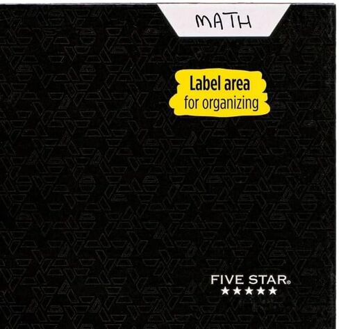 مجلد ورقي بحجم حرف Five Star مكون من 4 جيوب بتصميم هندسي وملصق للكتابة، يناسب مجلدًا ثلاثي الحلقات لأوراق مقاس 8.5 بوصة × 11 بوصة (أزرق المحيط الهادئ) in Kuwait