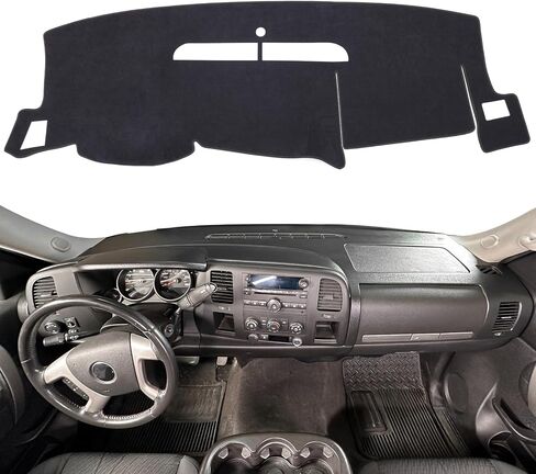 TANDI Dash Cover Mat Fit for Chevy Chevrolet Silverado and GMC Sierra 1999-2007 1500 2500HD 3500HD Dashboar Cover (Dacron (Black+Red Trim), TANDI-SG105) in Saudi Arabia