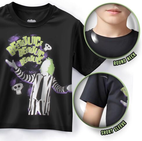 WARNER BROS Beetlejuice Boys Graphic Tees Short Sleeve T Shirts Beetlejuice Graphic Print T Shirt 2 Pack Boys Tees in Saudi Arabia