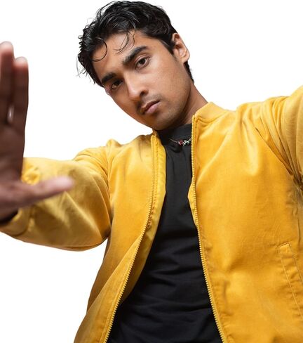 Men’s Velvet Bomber Jacket,Lightweight Front Zipper, Full Sleeve Windbreaker Regular Fit Smooth Velvet Jackets in Kuwait