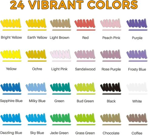 Artecho Acrylic Paint Pens 48 Colors, Dual Tip Acrylic Paint Markers with Brush Tip and Fine Tip for Rock Painting, Glass, Paper, Wood, Egg, Canvas, Ceramic, Fabric, leather, DIY Crafts in Saudi Arabia