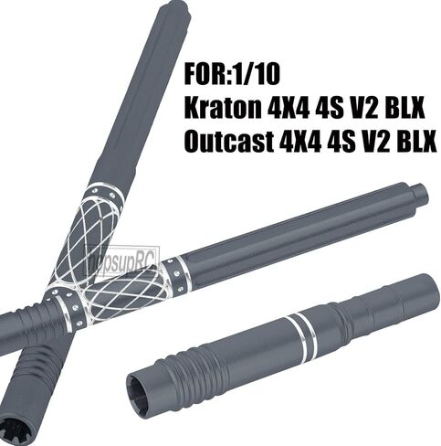Upgrades Part Aluminum Center Slider Driveshafts Center Drive Shaft for 1/10 Kraton&Outcast 4X4 4S V2 BLX,Axles CVD Hops Up(Titanium) in Saudi Arabia