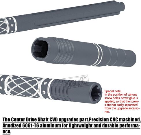 Upgrades Part Aluminum Center Slider Driveshafts Center Drive Shaft for 1/10 Kraton&Outcast 4X4 4S V2 BLX,Axles CVD Hops Up(Titanium) in Saudi Arabia