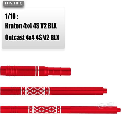 RC Aluminium Center Driveshafts Axles Upgrades Part for 1/10 Kraton 4x4 4S V2,Outcast 4x4 4S V2,Alloy Center Slider Drive Shafts CVD Hop-up,Red in Saudi Arabia