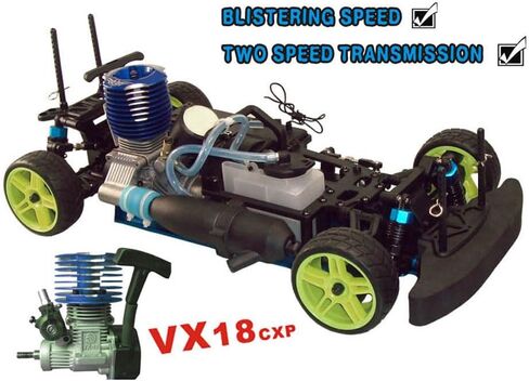 Nitro RC Cars Truck 1/10 Two Speed Nitro Gas Power Truck for Adult Professional Fast Drift Remote Control Car Nitrogen Drive 4WD 80KM/H Metal Chassis Gas Off Road Short Course Truck (Black) in Kuwait