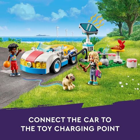 LEGO Friends Electric Car and Charger Building Toy for Kids, Role Play Toy, Adventure Toy, Includes Mini-Doll Characters Nova and Zac, Gift Idea for Kids, Girls, and Boys Ages 6 Years and Up, 42609 in Saudi Arabia
