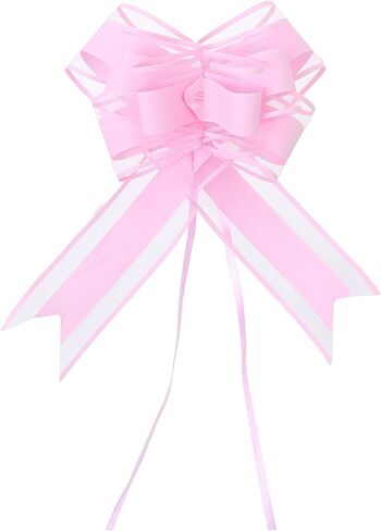 10 PCS Large Pull Bows Wrapping Ribbon Bow Present Wrapping Pull Bow wif Ribbon for Christmas Birthday Presents Wedding Gift Baskets Presents Package-6 Inches(Pink) in Saudi Arabia