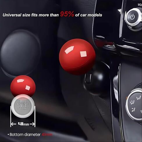 Car Starter Button Cover Ball Rocker Car Engine Start Stop Lever Automotive One-Touch Start Joystick Decorative Kit (Orange) in Saudi Arabia