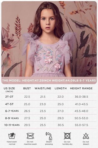 Tutu Dress for Girls - Embroidered Tulle Dress Tiered Layered Flower Toddler Dress for Wedding Birthday Photo Prop in Saudi Arabia