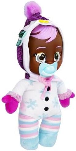 Cry Babies Tiny Cuddles Christmas Izzy - 9" Baby Dolls, Cries Real Tears, Blue Penguin Themed Pajamas in Kuwait