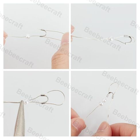 Beebeecraft 1 صندوق 200 قطعة سلك جارديان الفولاذ المقاوم للصدأ U شكل سلك الحرس حلقات الموضوع حامي 1.5 مللي متر لصنع المجوهرات سوار القلائد in Saudi Arabia