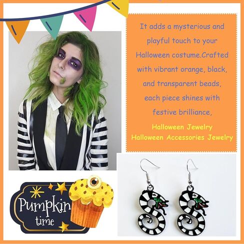 Coral Snake Earrings for Women Halloween Snake Hoop Earrings Gothic Snake Hoop Earrings Vinatge Dragon Earrings for Cosplay Costume Accessoires in Kuwait