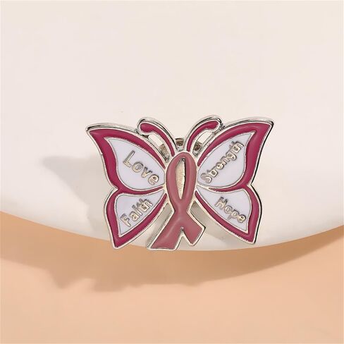 wcrazye سرطان الثدي الوعي بروش دبوس للرجال النساء الشريط الوردي سرطان الثدي التوعية دبابيس دبوس، حجر الراين الشريط الوردي الأمل التلبيب دبوس بروش، الوقاية والتوعية الشريط، التلبيب دبابيس المجوهرات الهدايا لدعم الناجين in Saudi Arabia