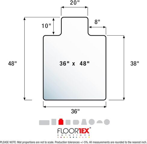 Floortex® Advantagemat® Plus APET مغطى بالسجاد ذي الوبر المنخفض/القياسي - 36 بوصة × 48 بوصة in Kuwait