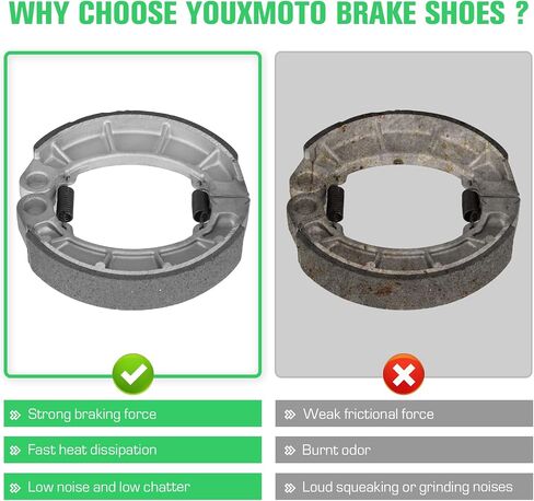أحذية الفرامل الأمامية والخلفية Youxmoto لهوندا فورمان 400 (TRX400) 1995-2007/لفورمان 450 (TRX450) 1998-2004/لفورتراكس 350 (TRX350) 2000-2006 أحذية طبل الفرامل in Saudi Arabia