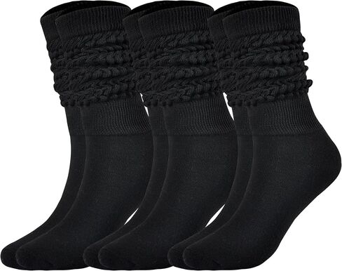 JORMATT Women Slouch Socks Thick Boot Socks Soft Extra Long Knee High Scrunch Socks Size 5-10 in Saudi Arabia