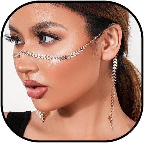 سلسلة أنف للنساء سلسلة وجه إكسسوارات عتيقة قوطية للحفلات التنكرية والمجوهرات... in Saudi Arabia