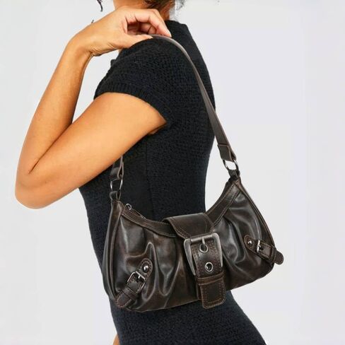 Shoulder Bag Faux Leather Small Shoulder Purse for Women, Trendy Womens Purses and Handbags, Retro Crescent Bag in Saudi Arabia