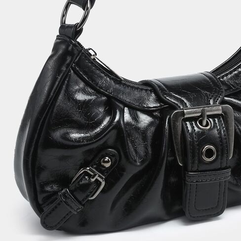 Shoulder Bag Faux Leather Small Shoulder Purse for Women, Trendy Womens Purses and Handbags, Retro Crescent Bag in Saudi Arabia