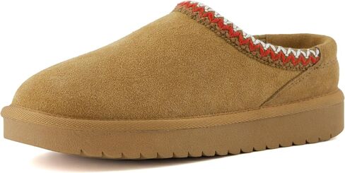 CUSHIONAIRE Women's Keto Slip-On Suede Mule Slipper - Cozy & Stylish, Memory Foam & Faux Fur Lining, Wide Widths Available in Saudi Arabia