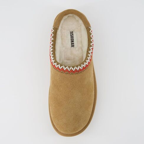 CUSHIONAIRE Women's Keto Slip-On Suede Mule Slipper - Cozy & Stylish, Memory Foam & Faux Fur Lining, Wide Widths Available in Saudi Arabia