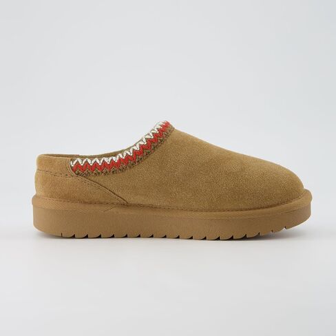 CUSHIONAIRE Women's Keto Slip-On Suede Mule Slipper - Cozy & Stylish, Memory Foam & Faux Fur Lining, Wide Widths Available in Saudi Arabia