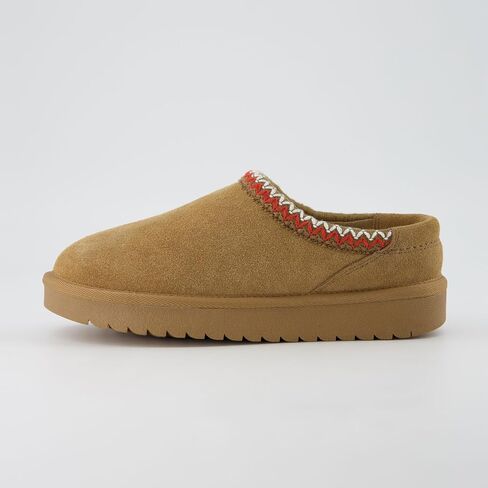 CUSHIONAIRE Women's Keto Slip-On Suede Mule Slipper - Cozy & Stylish, Memory Foam & Faux Fur Lining, Wide Widths Available in Saudi Arabia