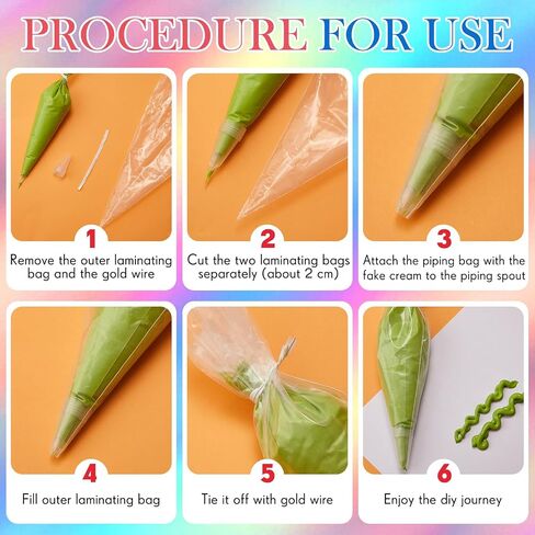 Feifeiya 15 Pcs Decoden Cream Kit Fake Whipped Cream Glue Clay DIY Making Art Handmade Craft Kit 100ml Decoden Cream with Plastic Decorating Mouth for Phone Case Making Hair Accessories Decoration in Saudi Arabia