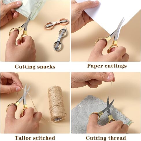 Yolev 3pcs Folding Scissors, Portable Mini Travel Trip Scissors, Safety Foldable Small Scissors Cover Shear Telescopic Cutter, Anti Rust Stainless Steel Scissors for Fishing Sewing in Saudi Arabia