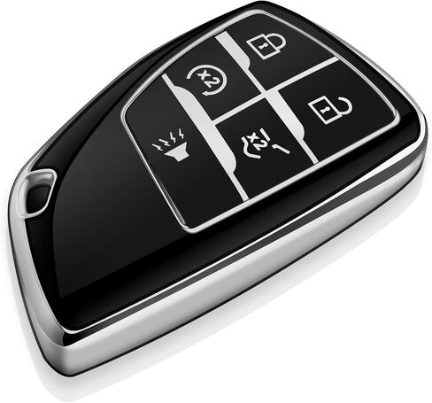 Tukellen for Chevy Key Fob Cover Soft TPU Full Protection Key Case Compatible with 2022 2023 2024 Silverado 1500 GMC Sierra 1500, 2024 Silverado Sierra 2500HD 3500HD (Blue, 5 Buttons) in Saudi Arabia