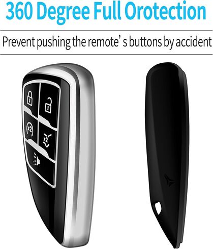 Tukellen for Chevy Key Fob Cover Soft TPU Full Protection Key Case Compatible with 2022 2023 2024 Silverado 1500 GMC Sierra 1500, 2024 Silverado Sierra 2500HD 3500HD (Blue, 5 Buttons) in Saudi Arabia